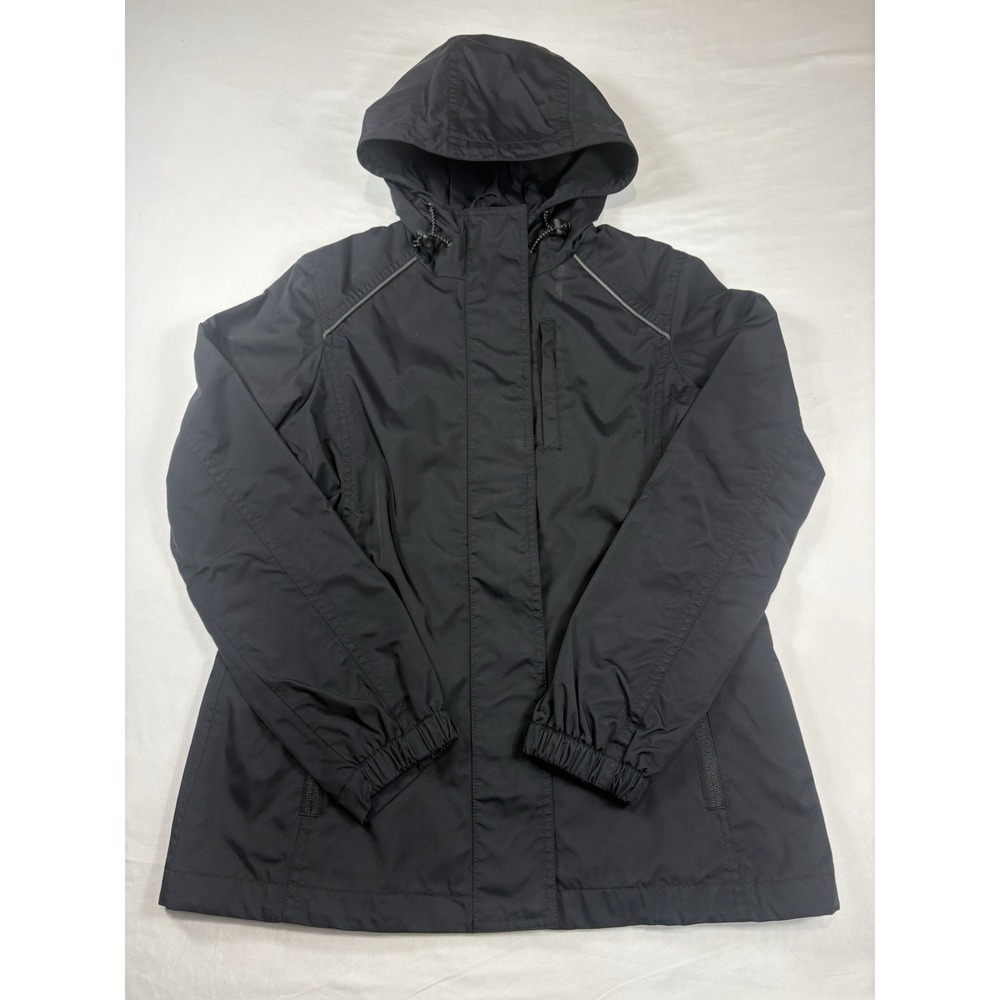Eddie Bauer WeatherEdge Black Rain Jacket Waterproof All Season Women's Petite S